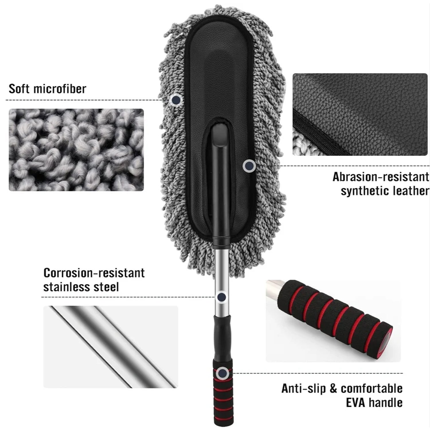Car Dust Brush  Gentle And Efficient Cleaning Tool For Interior And Exterior (1 Pc)